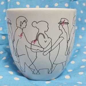 Pink black design best cancer small cup mug, no handle